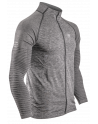 Nahtloses Zip-Sweatshirt grau melange