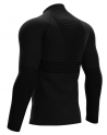 Nahtloses Zip-Sweatshirt schwarz