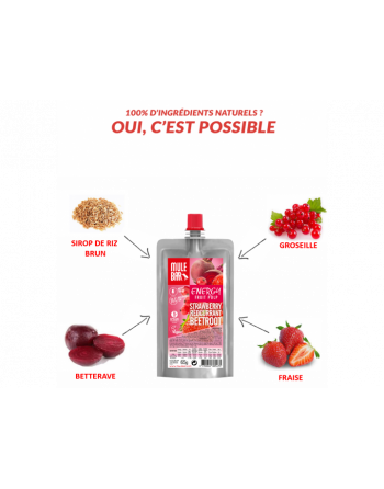 MuleBar Organic Fruit pulp Strawberry Redcurrant Beetroot 65g