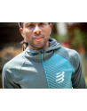 3D Thermo Seamless Hoodie Zip - BLACK/MAGNET MOSAIC BLUE 