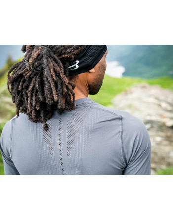 Trail Half-Zip Fitted SS Top - MAGNET/WHITE 