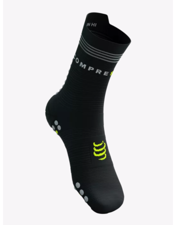 Pro Racing Socks v4.0 Run High Flash - BLACK/FLUO YELLOW
