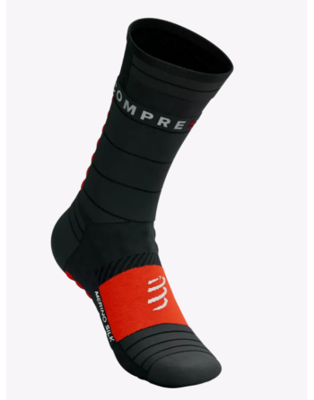 Pro Racing Socks Winter Run - BLACK/HIGH RISK RED