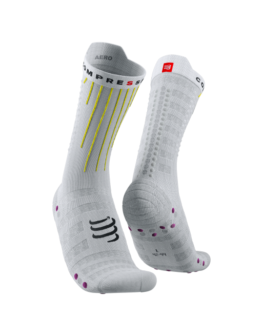 Aero Socks - WHITE/SAFE YELLOW/NEO PINK 