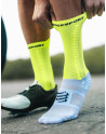 Pro Racing Socks v4.0 Bike - WHITE/SAFE YELLOW 