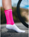 Pro Racing Socks v4.0 Bike - WHITE/NEO PINK 