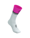 Mid Compression Socks V2.0 - WHITE/SAFE YELLOW/NEO PINK 