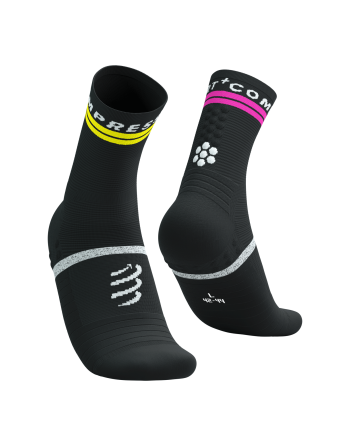 Pro Marathon Socks V2.0 - BLACK/SAFE YELLOW/NEO PINK 