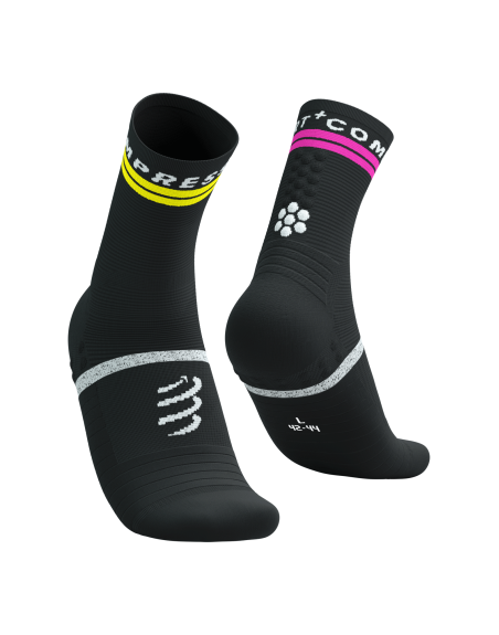 Pro Marathon Socks V2.0 - BLACK/SAFE YELLOW/NEO PINK 