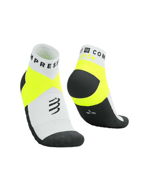 Ultra Trail Low Socks - WHITE/SAFE YELLOW 